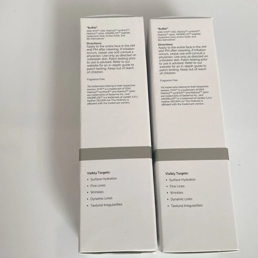 X2 The Ordinary 'Buffet' Multi-Technology Peptide Serum, 30ml‎ , New in Box